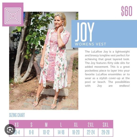 LuLaRoe Joy Vest Size Small - Picture 5 of 5